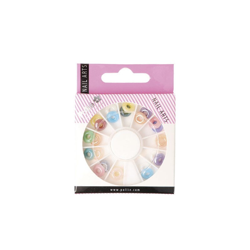 DONUTS RHINESTONES NAIL ART RUEDA 144 u