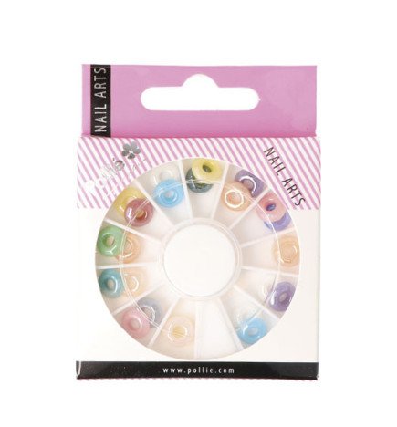 DONUTS RHINESTONES NAIL ART RUEDA 144 u