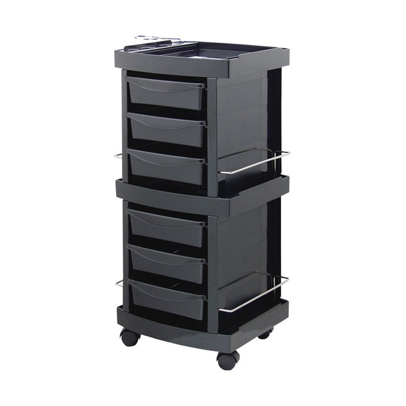 CARRITO PELUQUERIA MASTER UP NEGRO 39X39X86