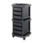 CARRITO PELUQUERIA MASTER UP NEGRO 39X39X86