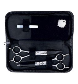 ESTUCHES 2 TIJERAS PROFESIONALES CORTE/ESCULPIR 6"