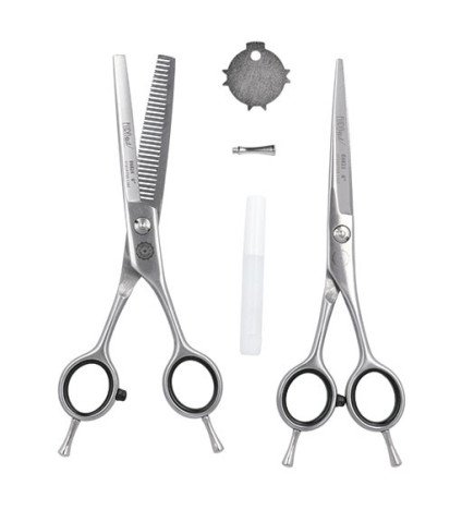 ESTUCHES 2 TIJERAS PROFESIONALES CORTE/ESCULPIR 6"