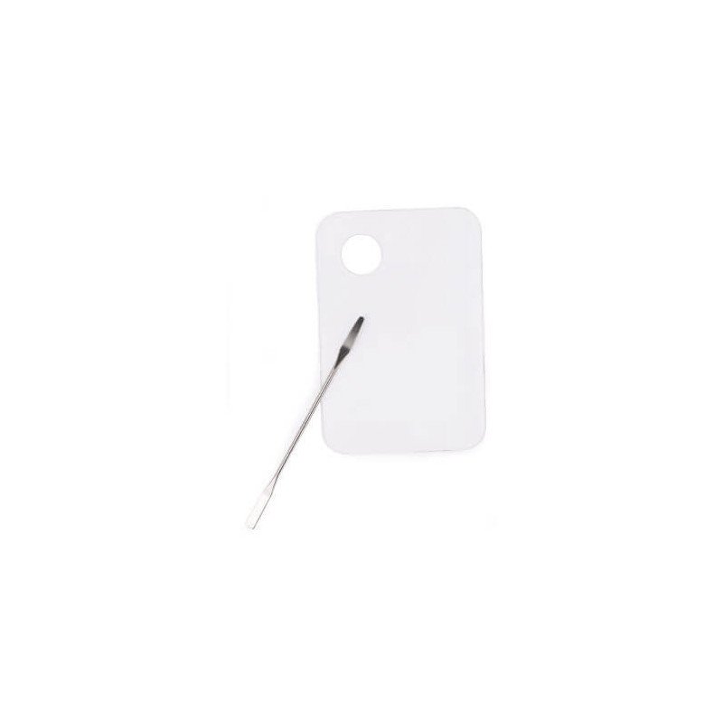 PALETA BLANCA PARA MEZCLAS NAIL ART DE PLÁSTICO