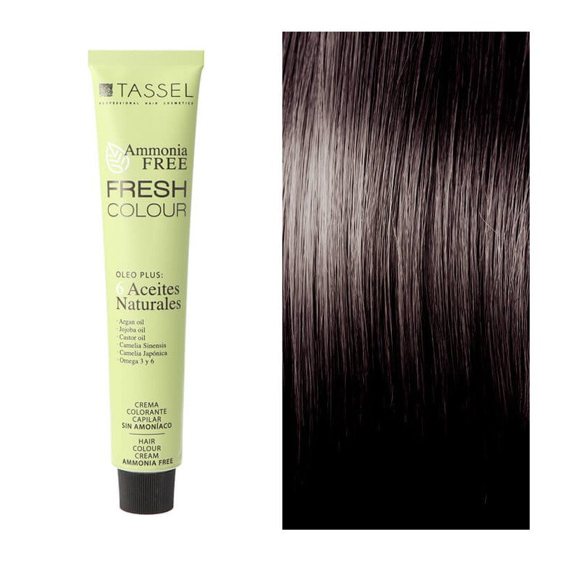 CREMA COLORANTE CAPILAR FRESH COLOUR SÍN AMONÍACO CASTAÑO MEDIO Nº4
