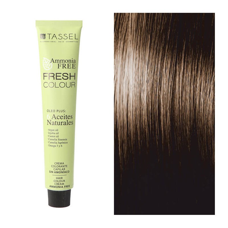 CREMA COLORANTE CAPILAR FRESH COLOUR SÍN AMONÍACO RUBIO OSCURO Nª6