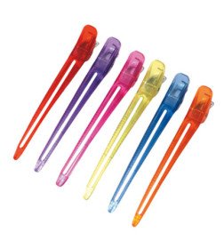 B.6 PINZAS GRANDES METAL-PLASTICO COLORES