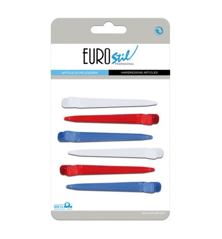 CART.6 PINZAS CURV.PLAST.COLOR