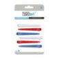 CART.6 PINZAS CURV.PLAST.COLOR