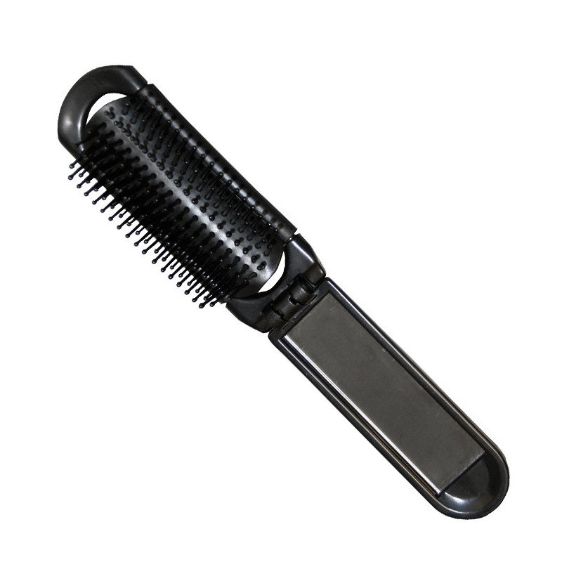 CEPILLO-ESPEJO PLEGABLE NEGRO