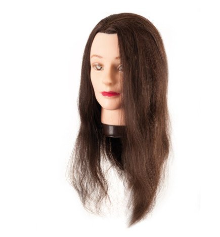 CABEZA MANIQUI PELO NATURAL 45-50 CM.