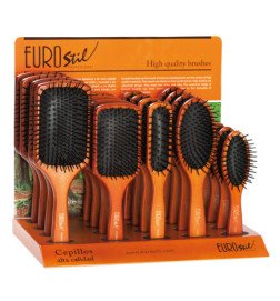 EXPOSITOR MADERA 20 CEPILLOS PLANOS PUA PLAST.