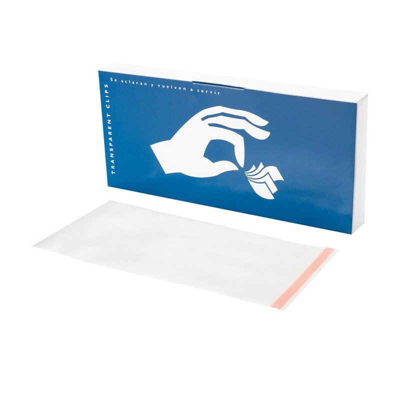 CAJA 100 U.TRANSPARENT CLIPS