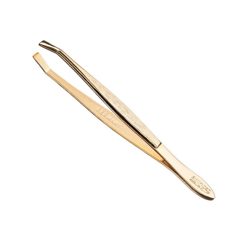 PINZA DEPILAR DORADA 8 CM.
