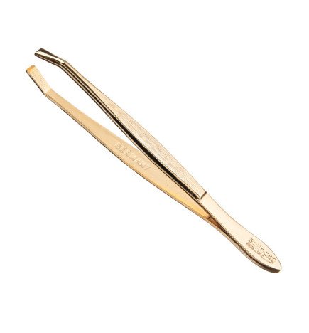 PINZA DEPILAR DORADA 8 CM.