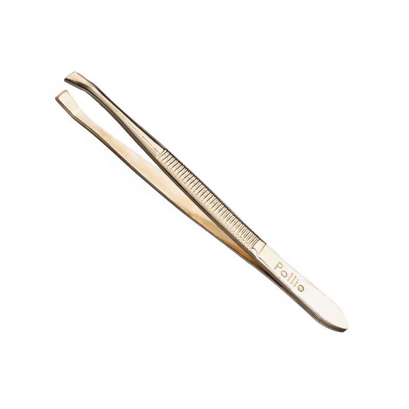 PINZA DEPILAR 8 CM. DORADA