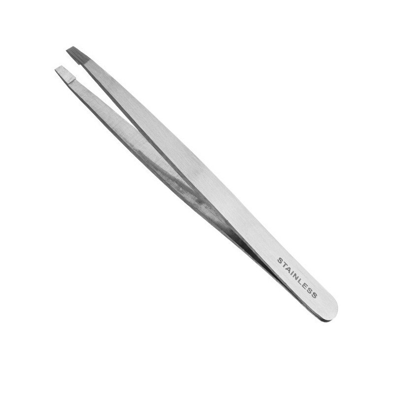 PINZA DEPILAR INOX.PUNTA RECTA 9,5 CM