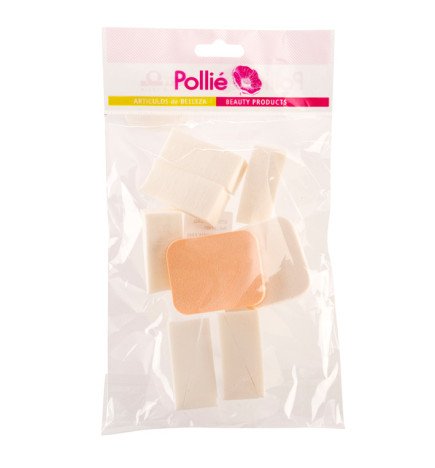 BOLSA 8 ESPONJAS MAQUILLAJE COLORES