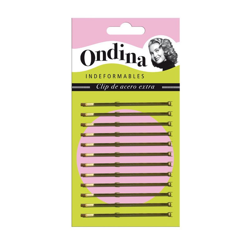 CARTON 12 U.CLIPS ONDINA BRONCE 55 MM