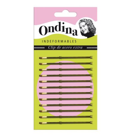 CARTON 12 U.CLIPS ONDINA BRONCE 55 MM