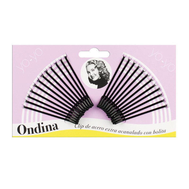 CARTON 24 CLIPS YO-YO NEGRO 50MM