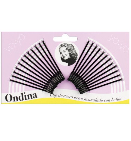 CARTON 24 CLIPS YO-YO NEGRO 50MM