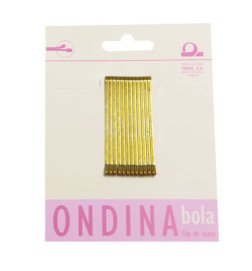 CARTON 12 CLIPS ONDINA BOLA BRONCE 50 MM