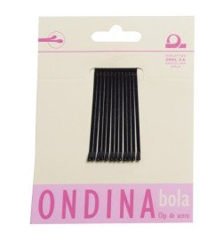 CARTON 12 CLIPS ONDINA BOLA NEGRO 50 MM