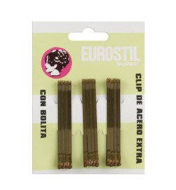 CART.12 CLIPS EUROSTIL BRONCE 55 MM