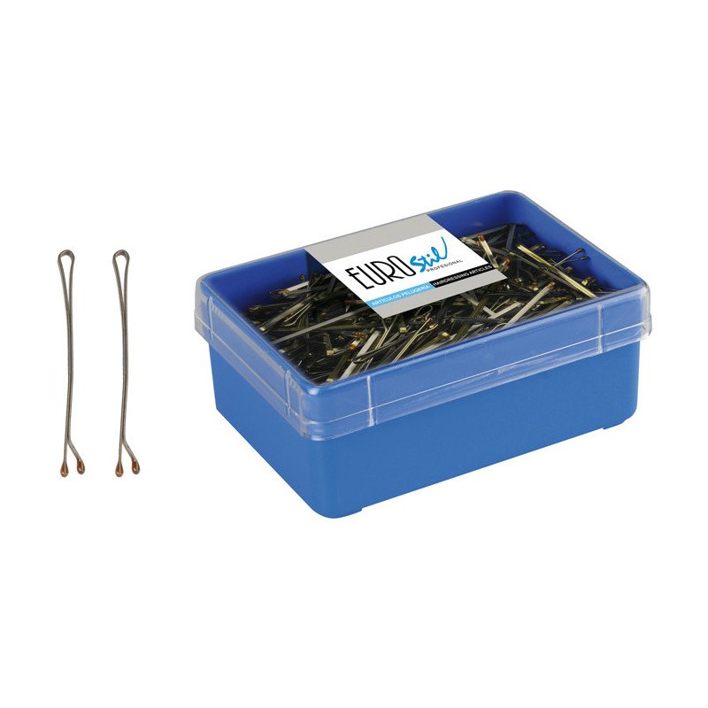 CAJA 200 CLIPS EUROSTIL BRONCE 60 MM