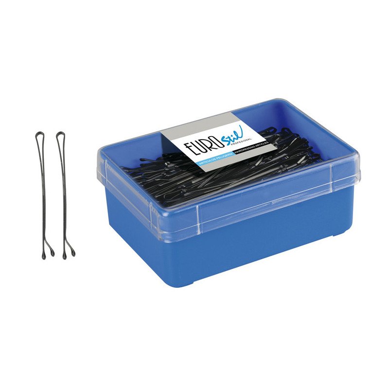 CAJA 200 CLIPS EUROSTIL NEGRO 60 MM