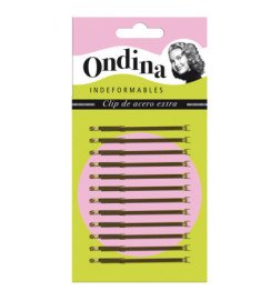 CARTON 12 CLIPS ONDINA BRONCE 70 MM