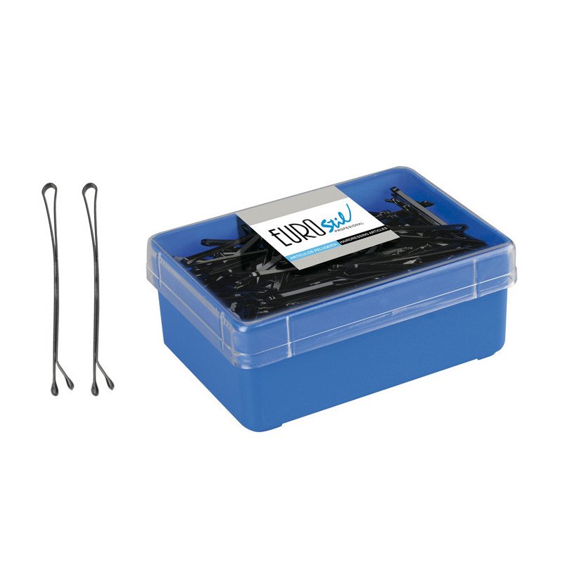 CAJA 150 CLIPS NEGRO EUROSTIL 70 MM