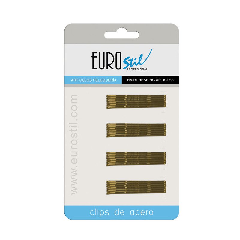 CARTON 24 CLIPS OND.BRONCE EUROSTIL 50 MM