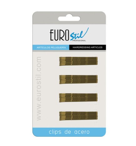 CARTON 24 CLIPS OND.BRONCE EUROSTIL 50 MM