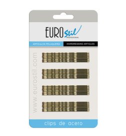 CARTON 24 CLIPS OND.BRONCE EUROSTIL 70 MM