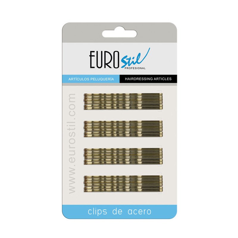 CARTON 24 CLIPS OND.BRONCE EUROSTIL 70 MM