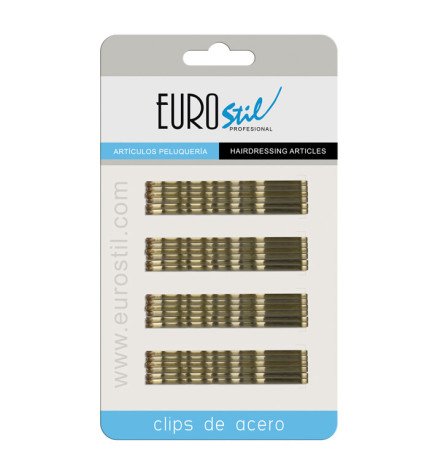CARTON 24 CLIPS OND.BRONCE EUROSTIL 70 MM