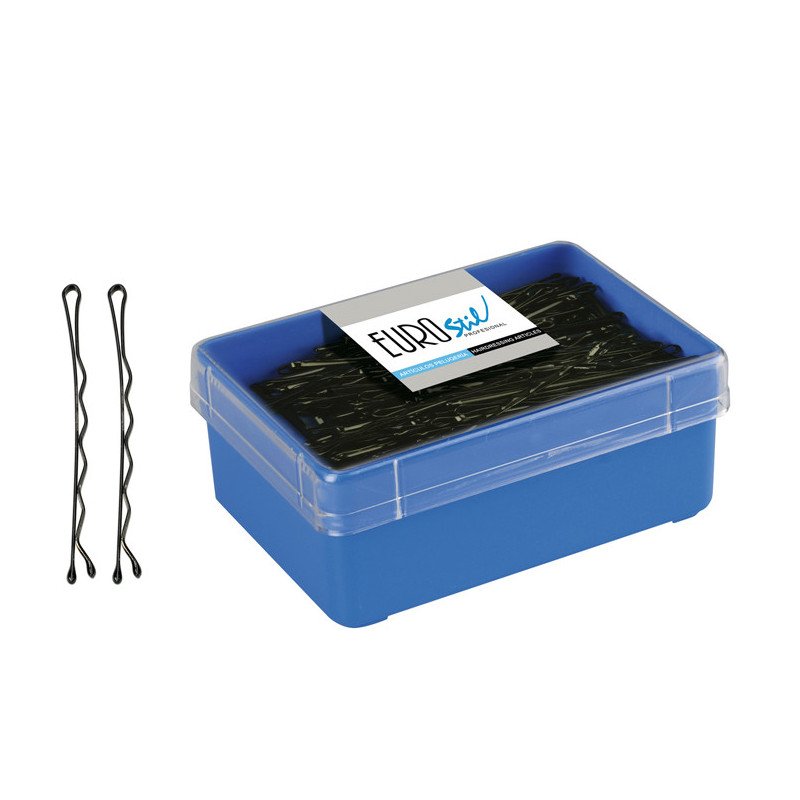 CAJA 150 CLIP NEGRO EUROSTIL 70 MM