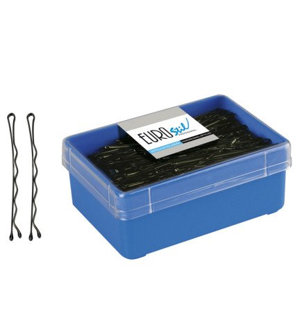 CAJA 150 CLIP NEGRO EUROSTIL 70 MM