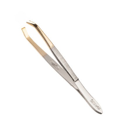 PINZA DEPILAR 8 CM. PUNTA DORADA