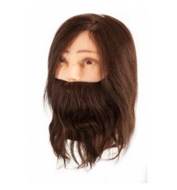 CABEZA MANIQUI HOMBRE CON BARBA PELO NATURAL
