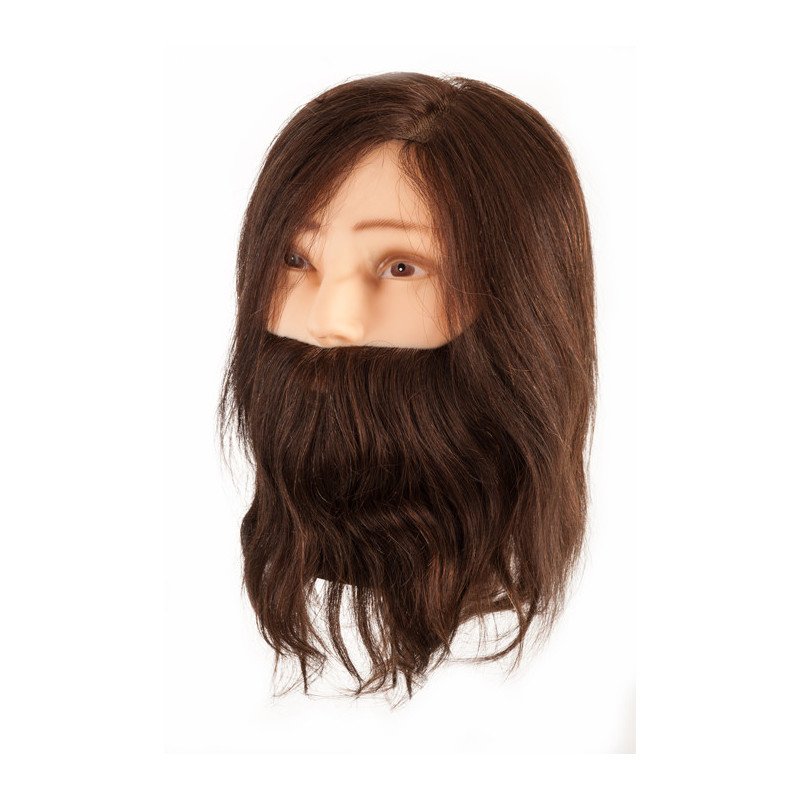 CABEZA MANIQUI HOMBRE CON BARBA PELO NATURAL