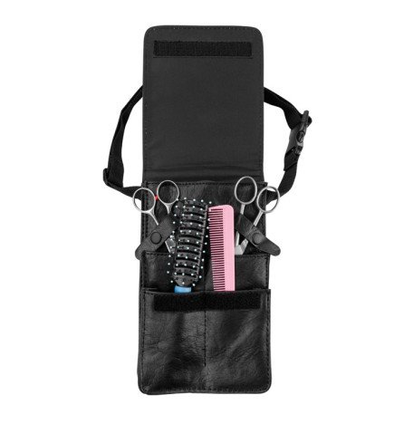PORTA UTILES CINTURA SIMIL PIEL NEGRO 13,5X22