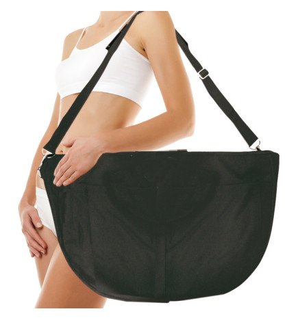 BOLSA PORTA UTILES NEGRA 55 X 37 X 18