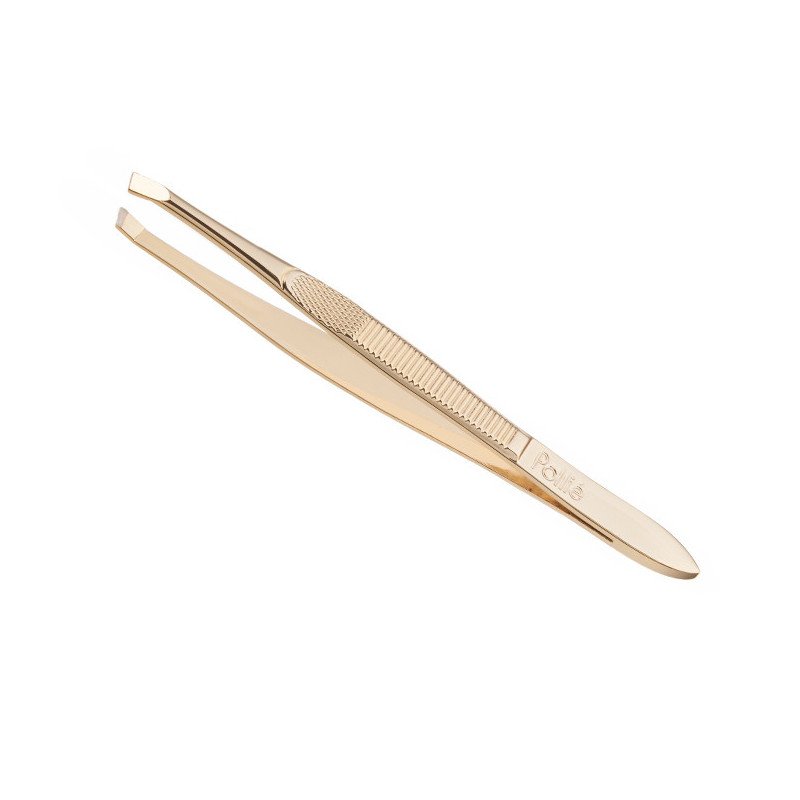 PINZA DEPILAR 9 CM.DORADA OBLIC.