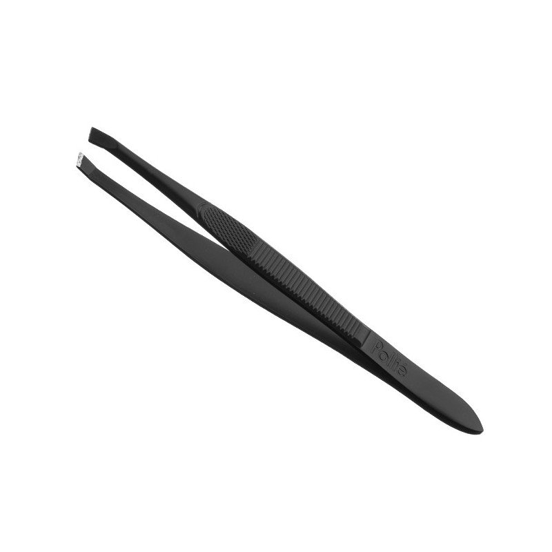 PINZA DEPILAR 9 CM.NEGRA OBLIC.