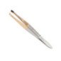 PINZA DEPILAR 9 CM.PUNTA DORADA OBLICUA