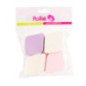 BOLSA 4 ESPONJAS MAQUILLAJE 2 TONOS