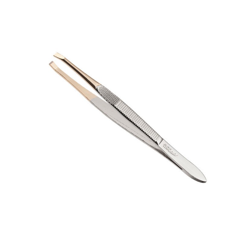 PINZA DEPILAR 9 CM PUNTA DORADA RECTA