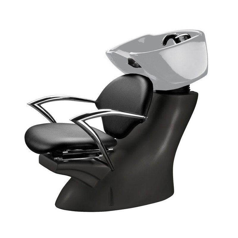 LAVACABEZAS 'STIL'NEGRO CON CERAMICA BLANCA